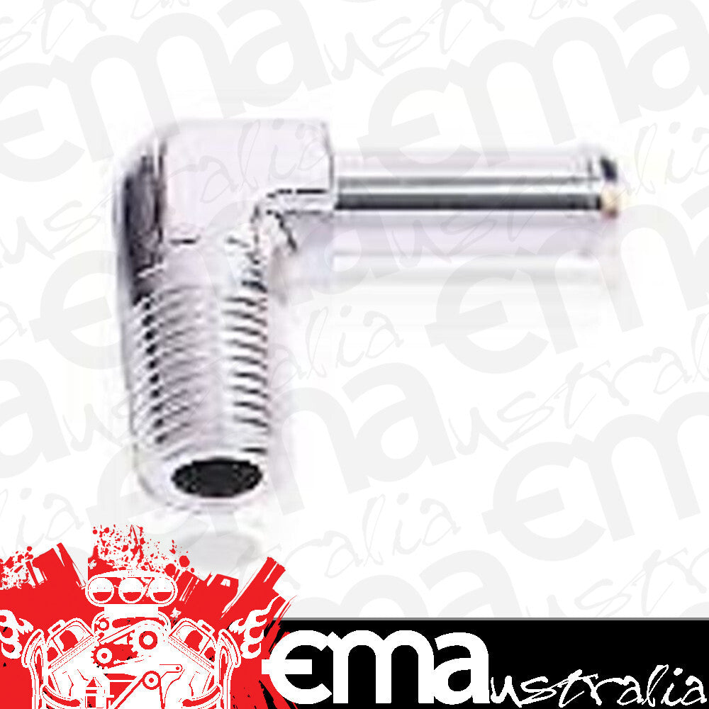 Aeroflow AF842-03-04S 90 Deg 1/8" NPT to 3/16" Barb Silver 90 Deg Male to Male