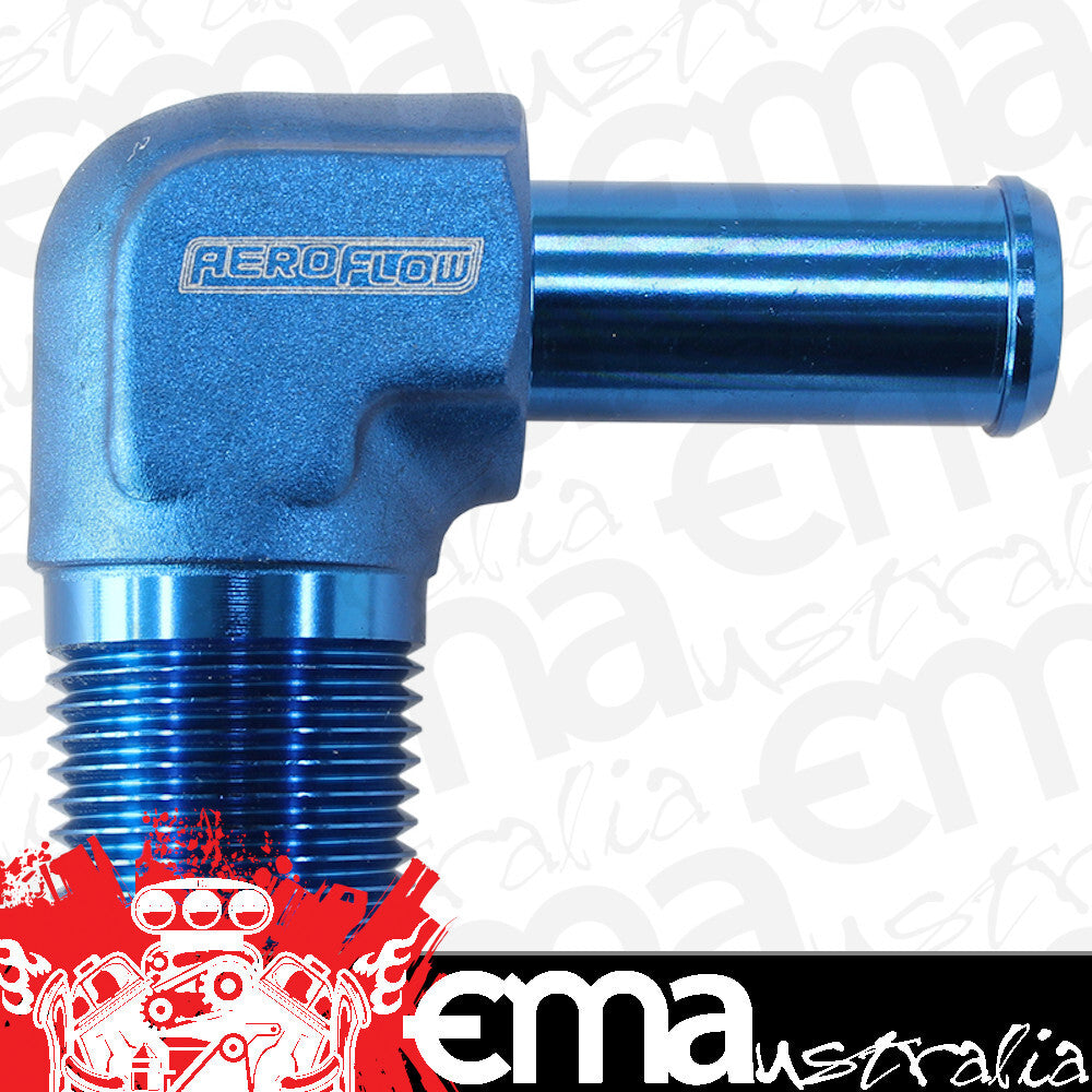 Aeroflow AF842-04AN 90 Deg 1/8" NPT to -4 100/450 Series Braided Hose AN Size