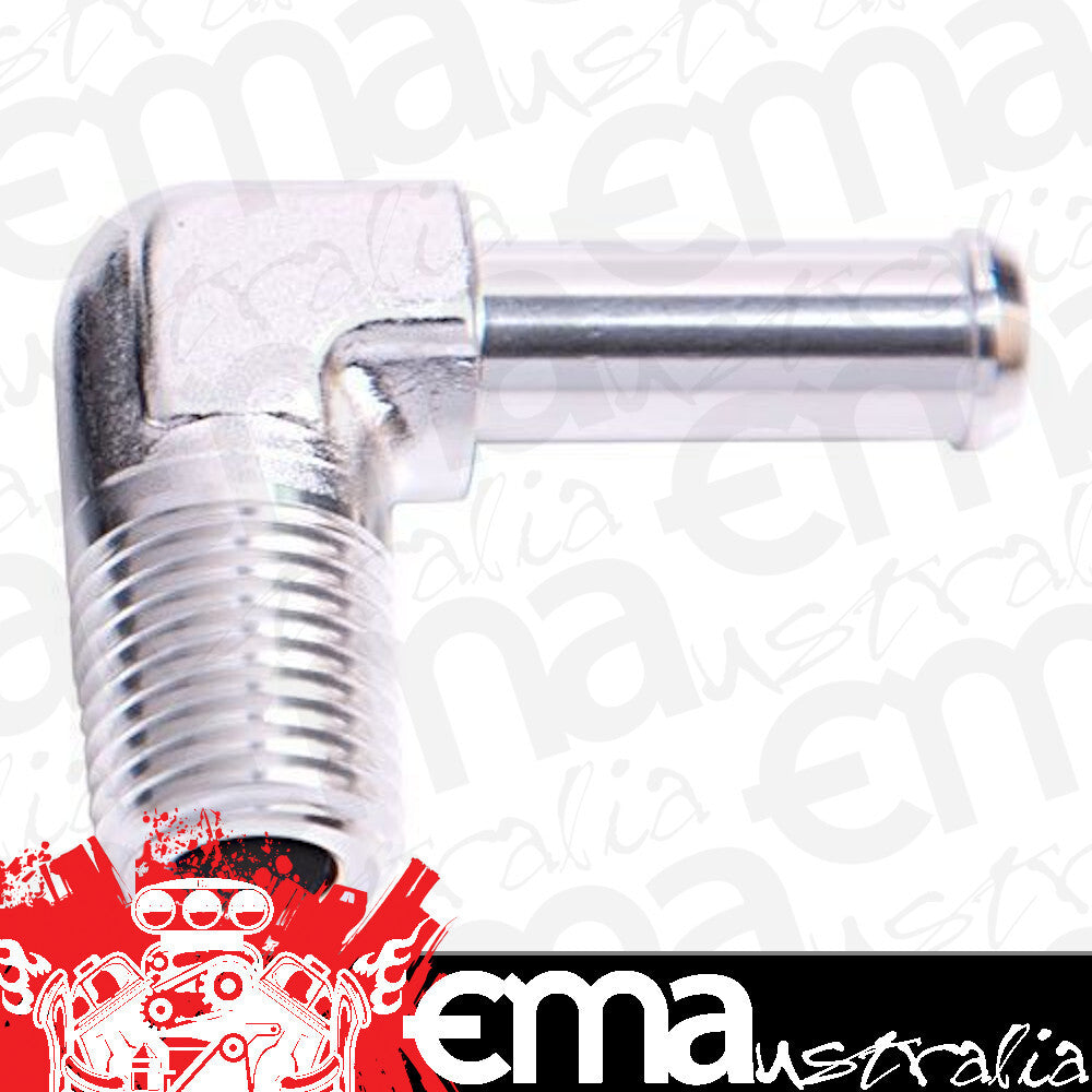 Aeroflow Performance Products AF842-06-05S 90 Deg 3/8" NPT to 5/16" Barb Black 90 Deg Male to Male