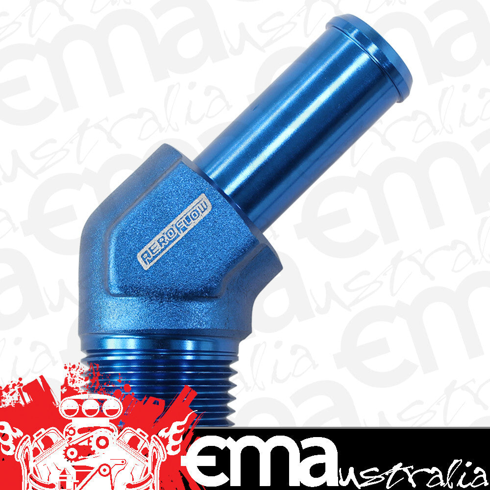 Aeroflow AF845-06-06AN 45 Deg 3/8"NPT to -6 100 / 450Series Braided Hose AN Size