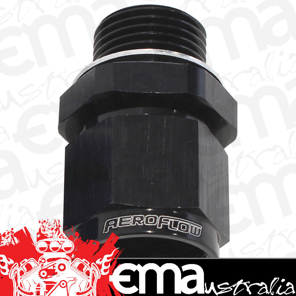 Aeroflow AF906-08-M18BLK M18 x 1.5 to -8 Female Swivel Black Washer Seal