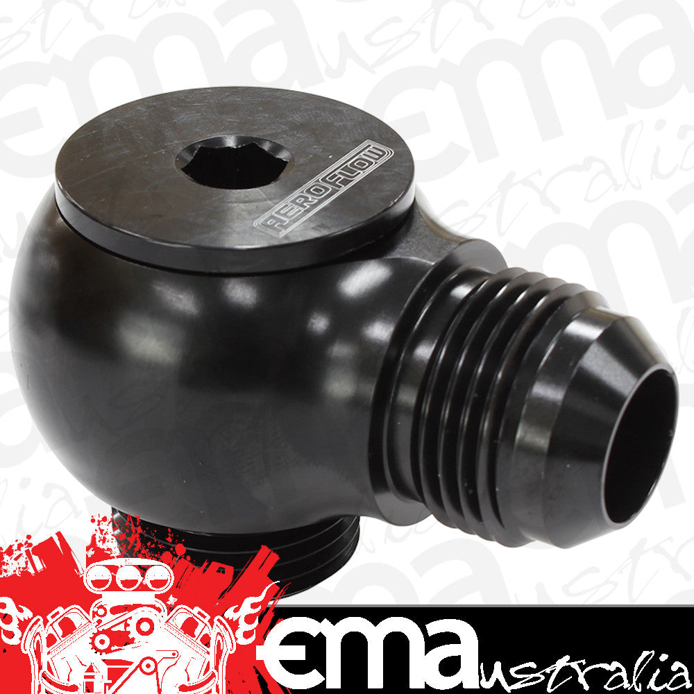 Aeroflow AF909-12BLK Slimline -12ORB to -12AN 90Degfor Use In Tight Radius Area