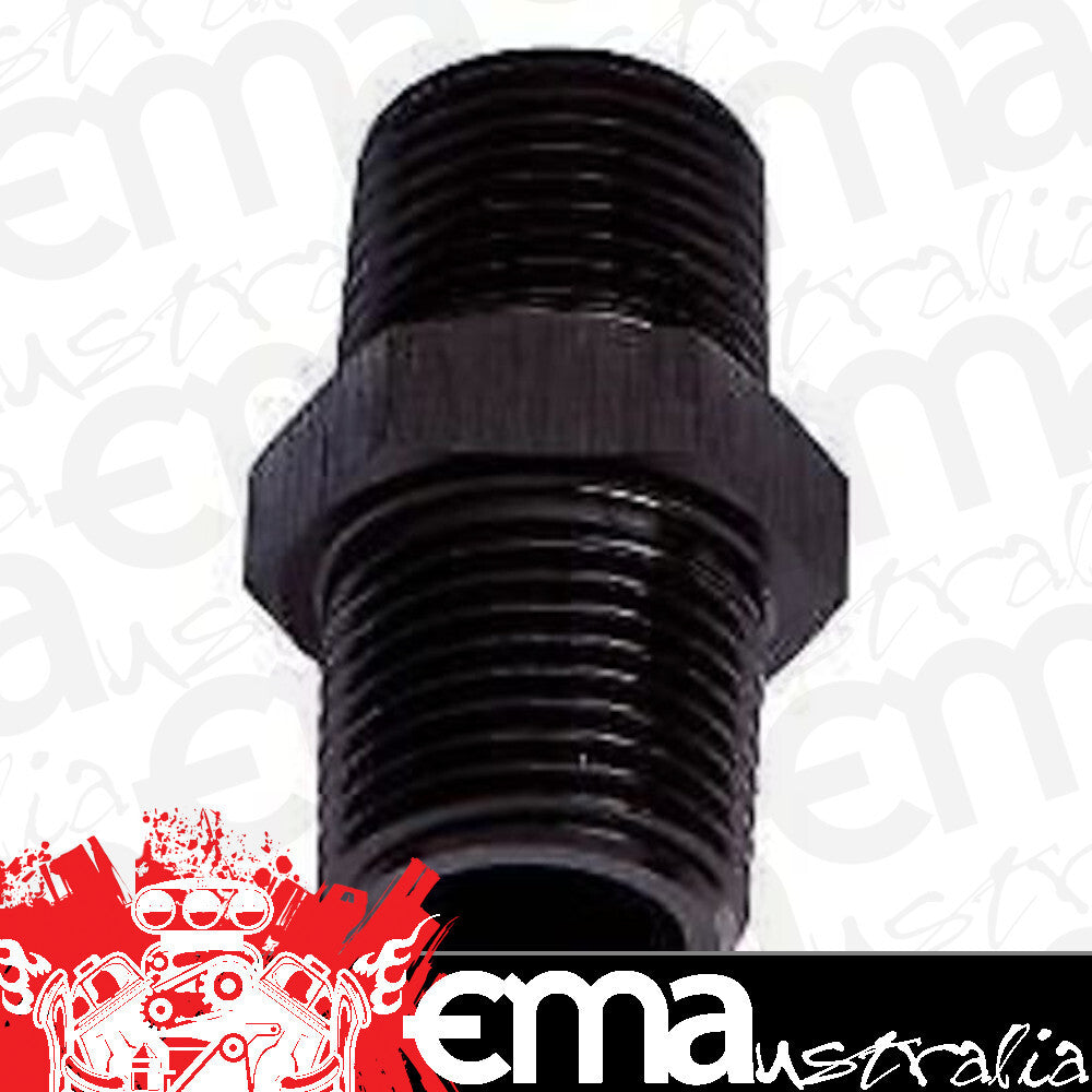 Aeroflow AF911-04BLK Male Coupler 1/4" NPT Black Male to Male