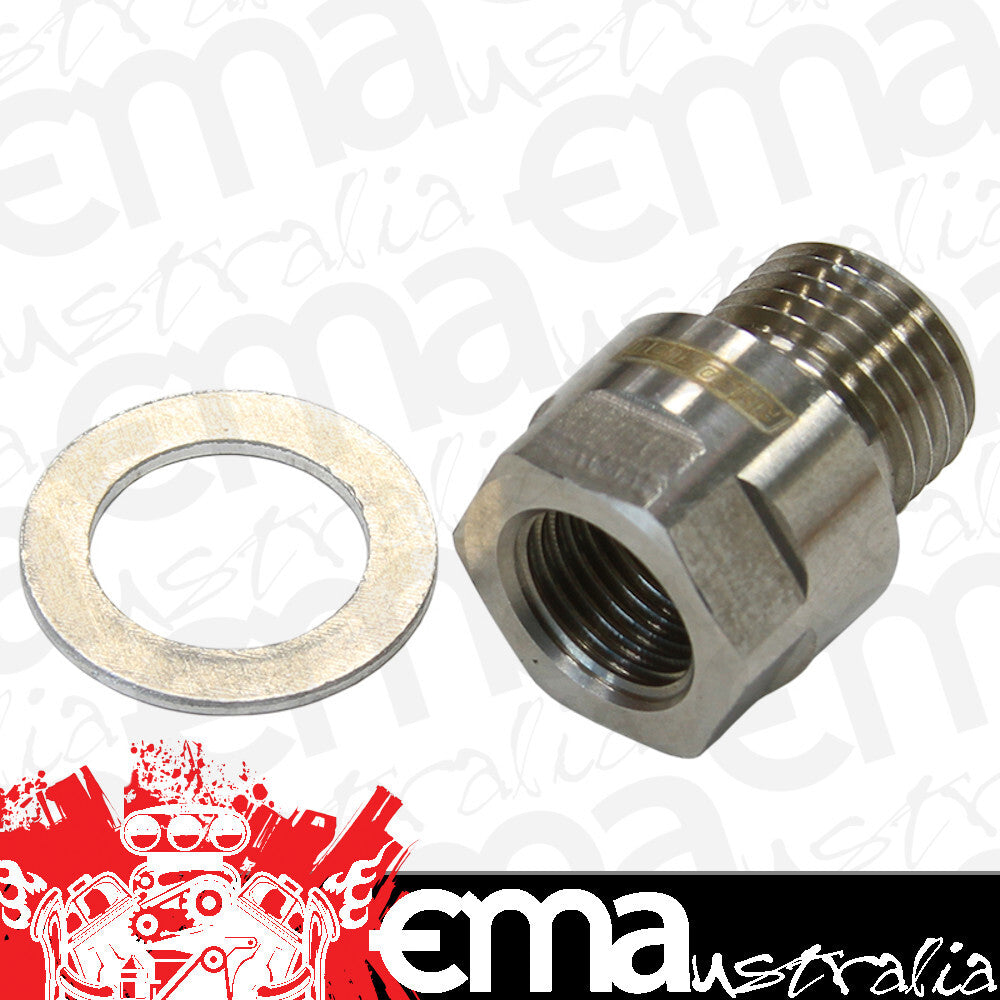 Aeroflow Performance Products AF912-M12-02SS M12x1.5 Pipe Reducer to F/Male1/8" NPT Stainless Steel