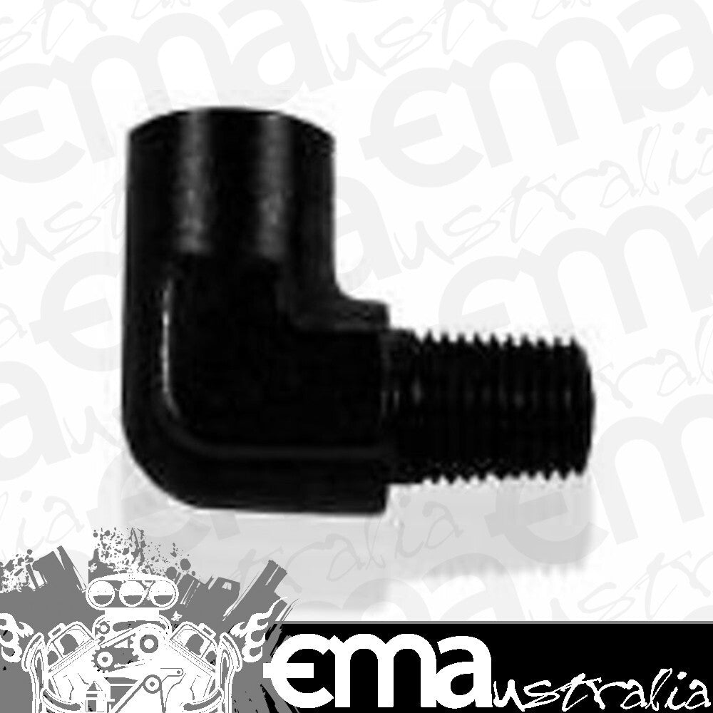 Aeroflow AF914-08BLK 90 Deg Female - Male Elbow 1/2 NPT Black