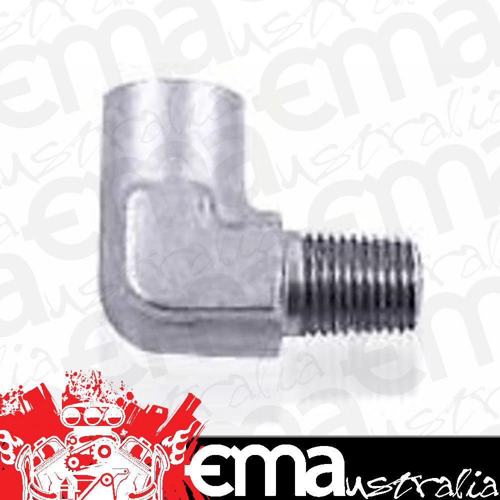Aeroflow AF914-20S 90 Deg Female to Male 1-1/4" NPT Silver