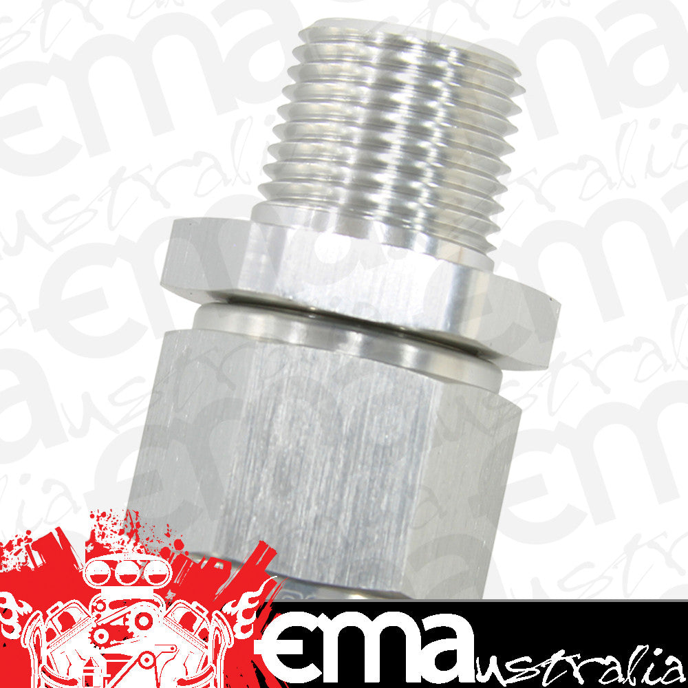 Aeroflow AF916-12-12S 3/4" NPT to -12AN Female Nut Silver Straight Swivel Nut