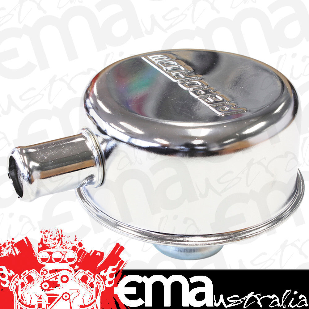 Aeroflow Performance Products AF1821-7001 Chrome Valve Cover Breather Push In with 5/8" Spout W/Log