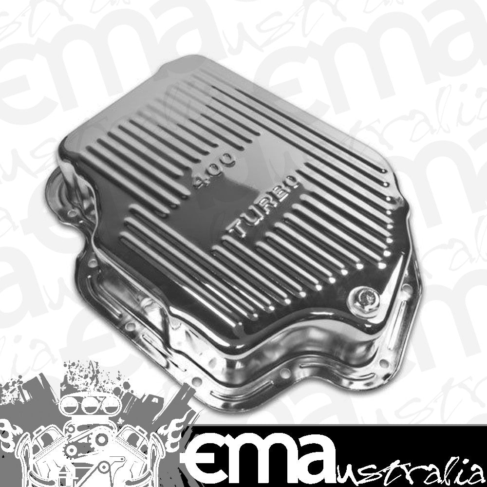 Aeroflow AF1825-3001 Th400 Deep Transmission Pan Chrome W/ Drain Plug 3" Deep