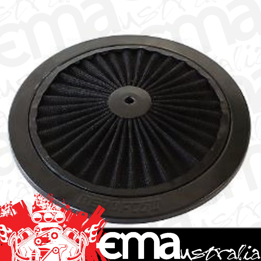Aeroflow AF2251-0901 9" Black Full Flow Top Plate Black Cotton Hi Flow & Filtrat