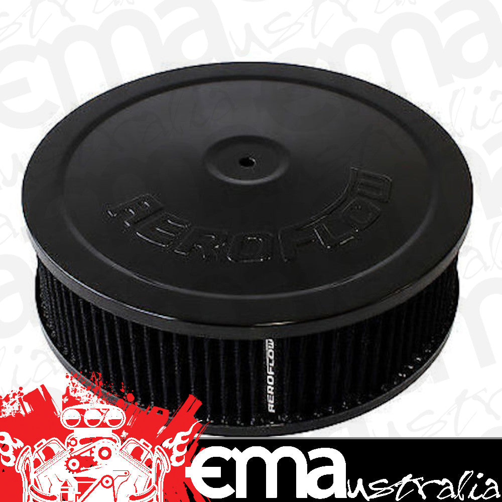 Aeroflow AF2251-1120 9" x 2-3/4" Air Cleaner Assembly 5-1/8" Neck Black Cotton