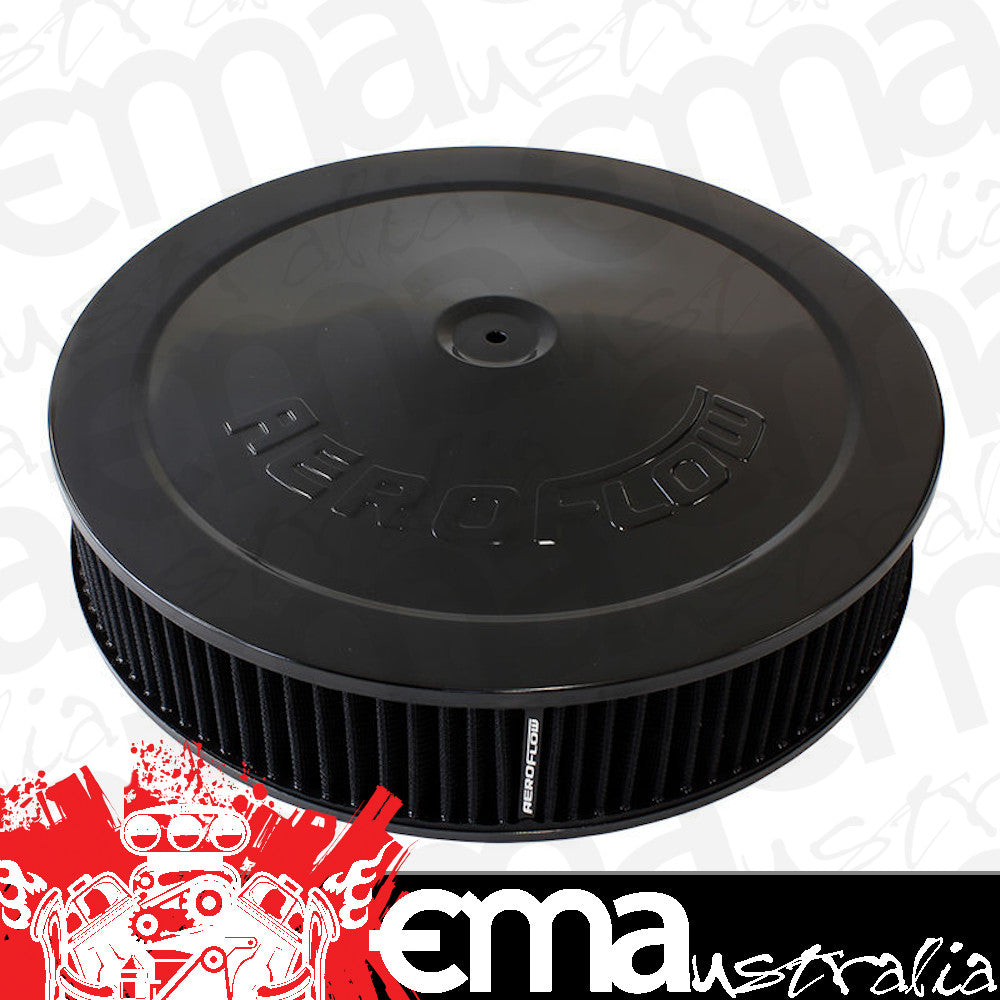 Single 2-3-4barrel, 5-1/8 in. neck.Base Style: Drop Base 14" x 3" Air Cleaner Assembly Dropbase Black Cotton Aeroflow Performance Products AF2251-1280