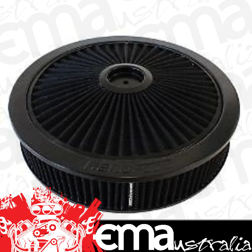 Aeroflow Performance Products AF2251-3040 14" x 3" Full Flow Assembly 5-1/8" 1-1/8" Drop Black