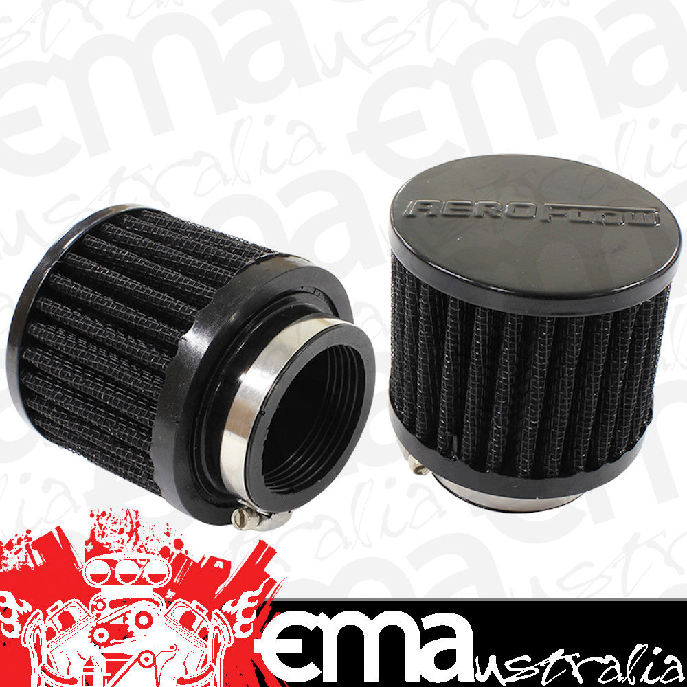 Aeroflow AF2271-1480 1-3/4" Universal Clamp On Filter 3" O.D 2-1/2" H Black Top