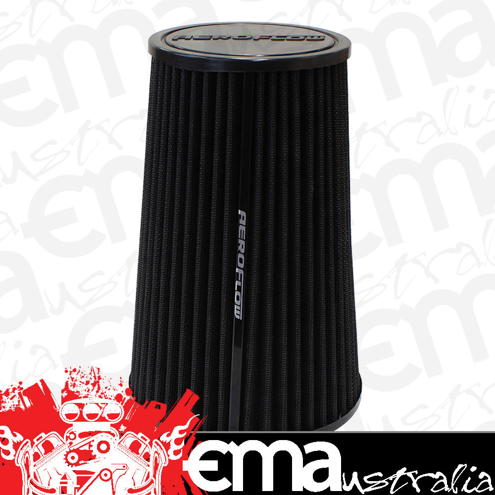 Aeroflow Performance Products AF2711-0810 3 Clamp-On Round Filter 6.15" O.D 8.9 High Black Cott