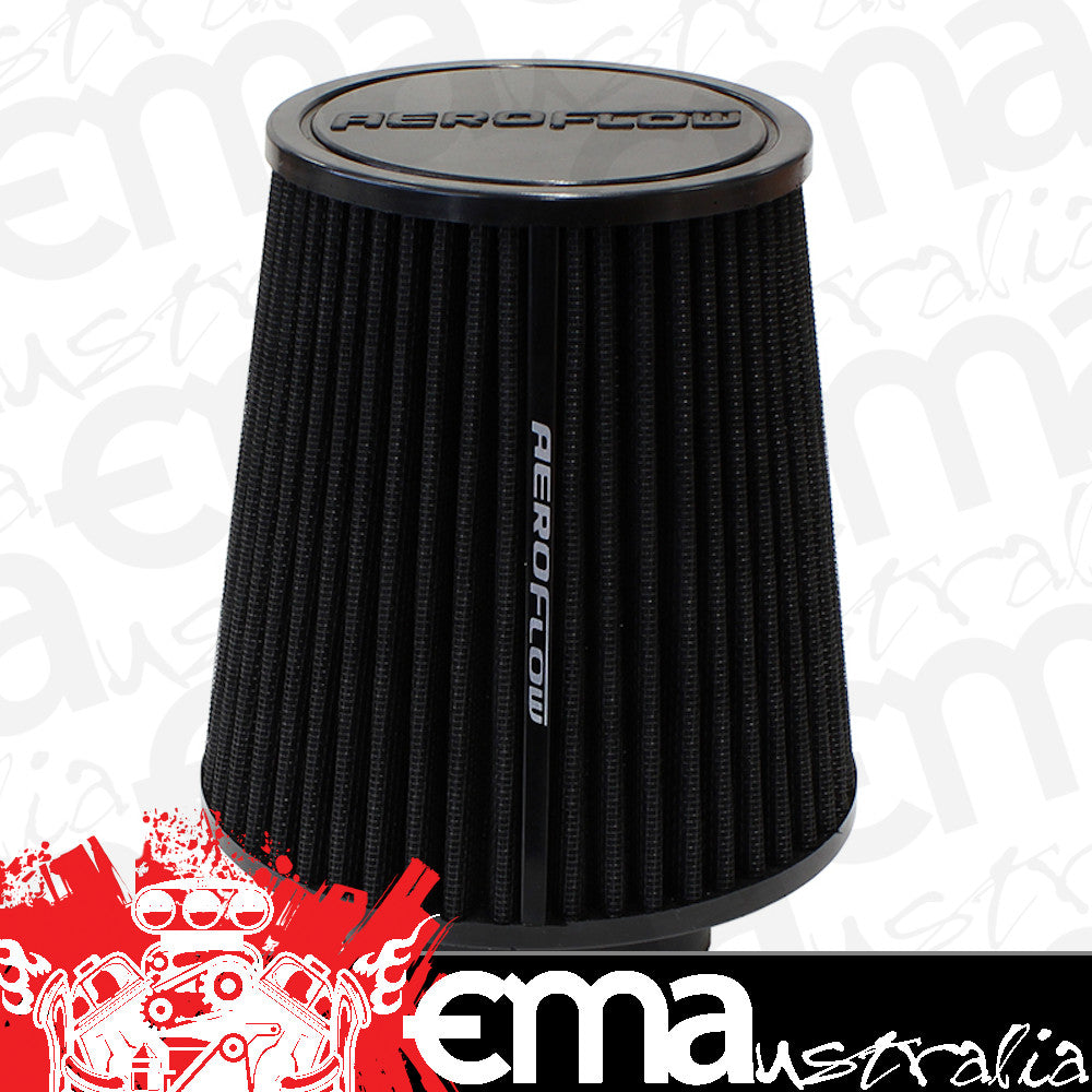 Aeroflow AF2711-0930 3 Clamp-On Tapered Filter 4.6-6 O.D 6.1 High Black Cott