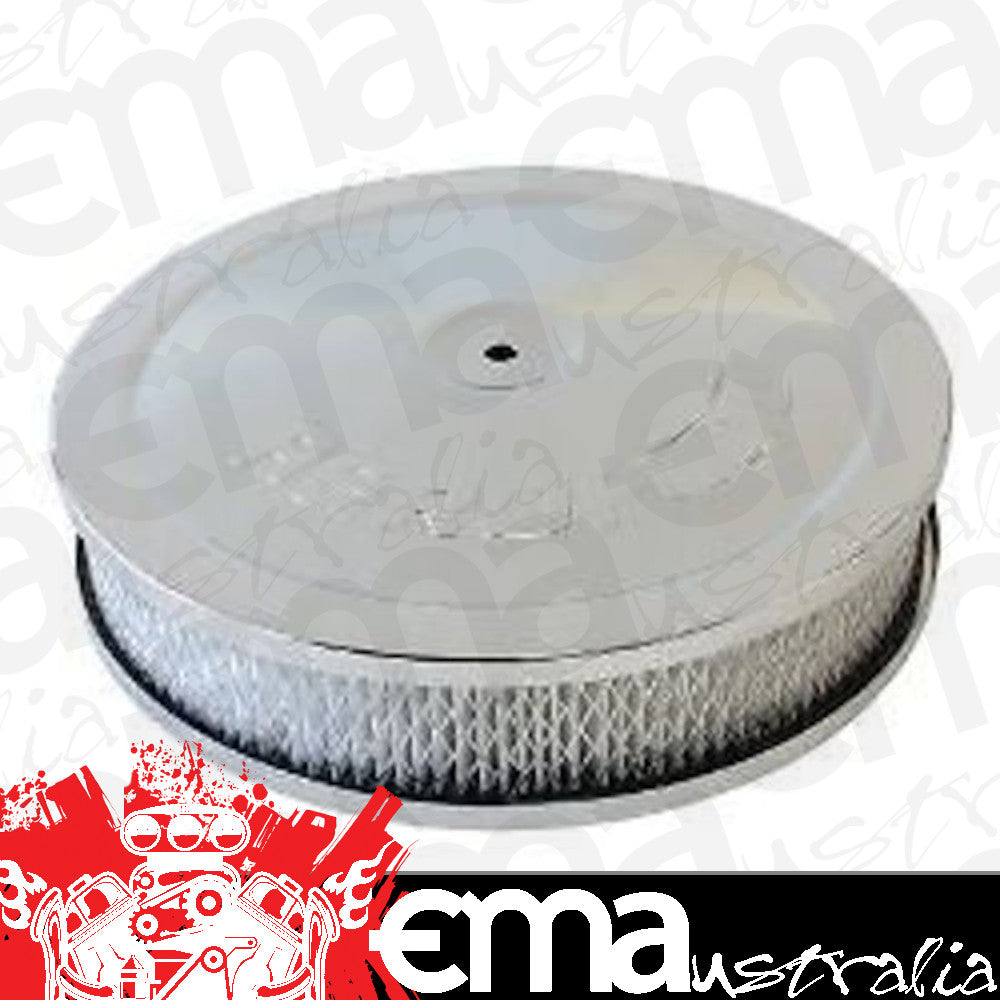 Aeroflow Performance Products AF2856-1110 9" x 2" Air Cleaner Assembly 5-1/8" Neck Chrome Paper