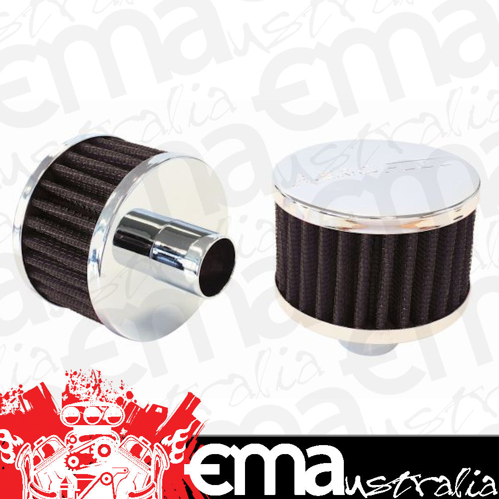 Aeroflow Performance Products AF2871-1170 1" Push In Breather Filter 3" O.D 2" H Chrome Top