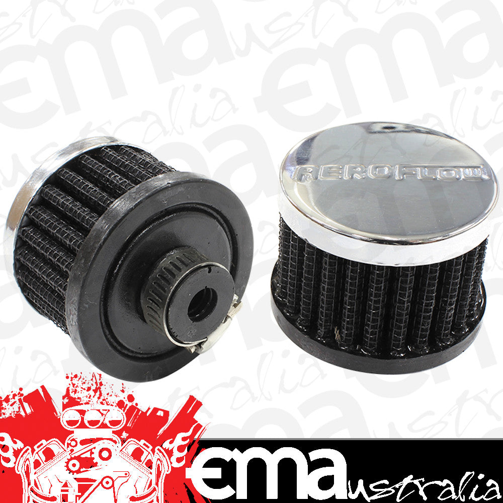 Aeroflow AF2871-1320 3/8" Universal Clamp On Filter 2" O.D 1-1/2" H Chrome Top