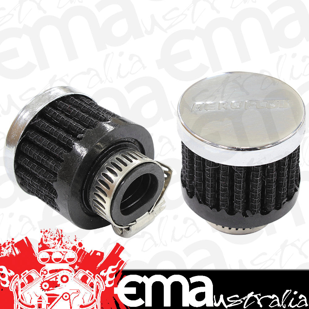 Aeroflow AF2871-2480 9/16" Universal Clamp On Filter 1-3/8" O.D 1-1/8" H Chrome Top