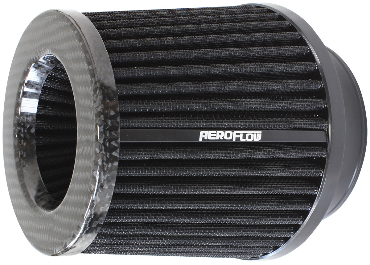 Aeroflow AF2911-4000 4" Carbon Inverted Tapered 5.25-6 O.D 5 High Black