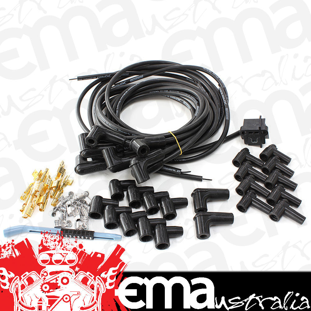 Aeroflow AF4030-31233 Universal Lead Set Black 90Deg V8 90Deg Plug Std & Hei