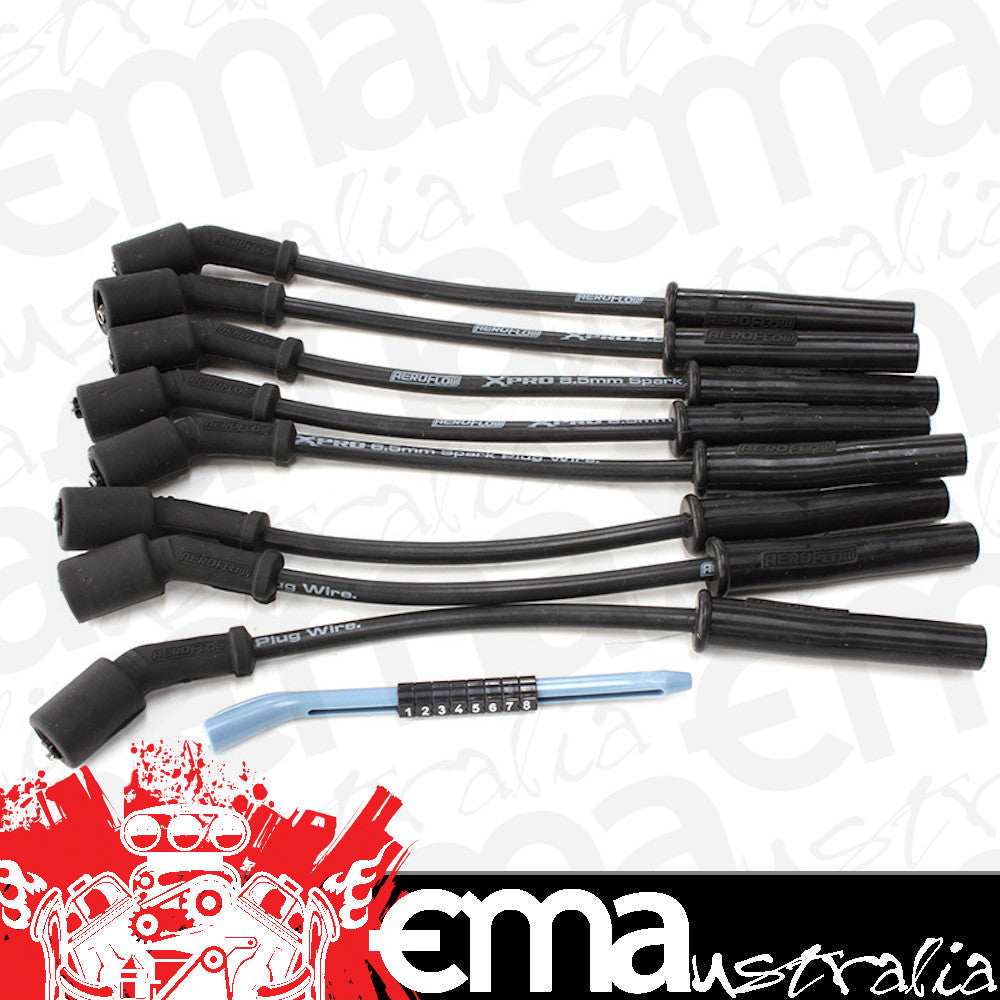 Aeroflow Performance Products AF4030-32823 Holden LS2 Ignition Lead Set Black