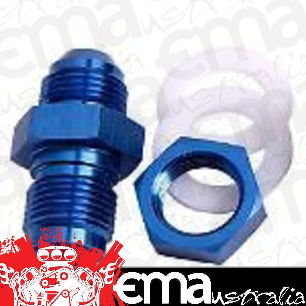 Aeroflow AF921-08 Fuel Cell Fitting -8AN Blue Fuel Cell Bulkhead Fitt