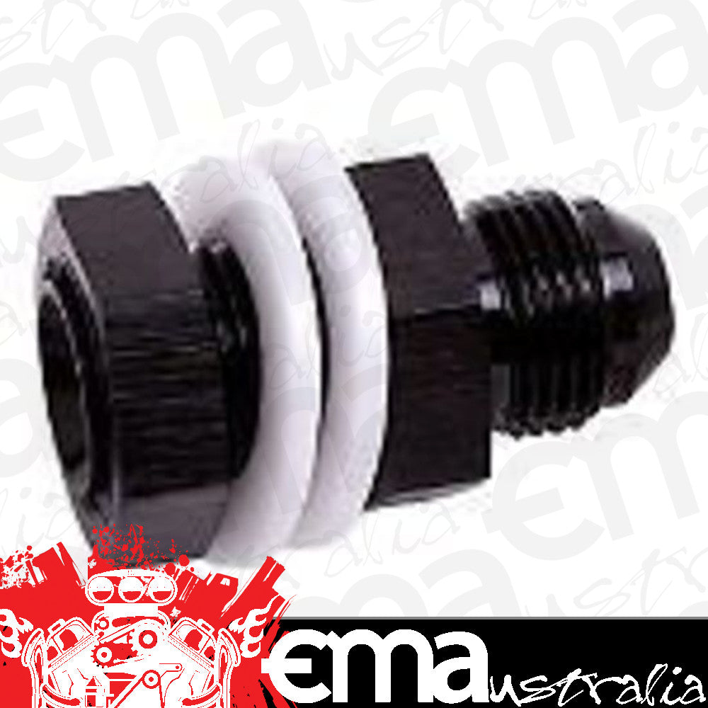 Aeroflow AF921-12BLK Fuel Cell Fitting -12AN Black Fuel Cell Bulkhead Fitt