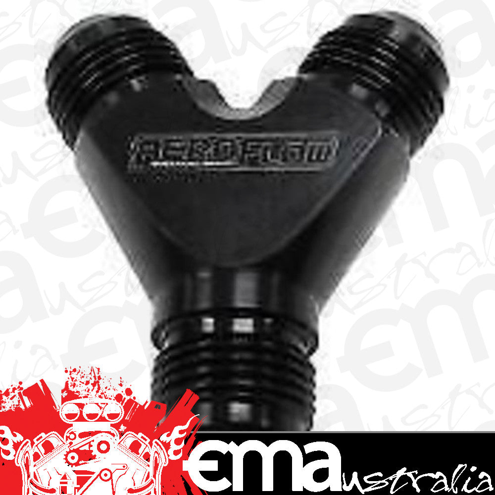 Aeroflow AF930-03-03BLK Y Block -3AN Black 3x -3AN Male