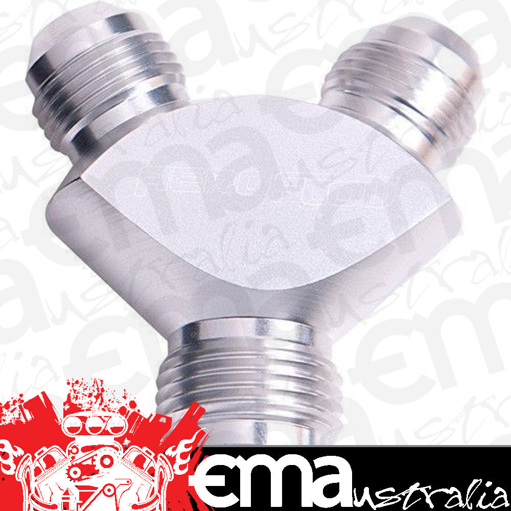 Aeroflow AF930-04-04S Y Block -4AN Silver 3x -4AN Male
