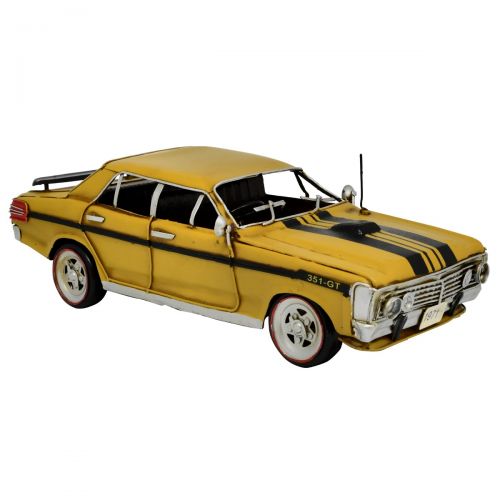 EMA Collectables EMA-30377 Ford XY GT Car Yellow and Black Ornament 30cm