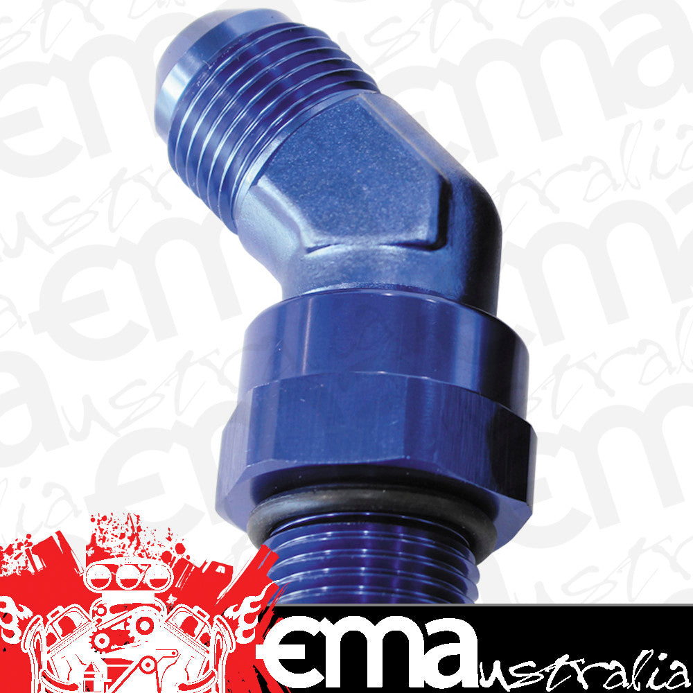 Aeroflow AF945-16 Male -16 ORB 45 to -16AN Male Blue Full Swivel