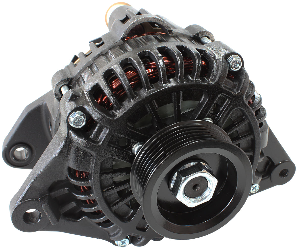 Aeroflow Performance Products AF4275-1500 MITSUBISHI 4G63 150A HIGH OUTPUT ALTERNATOR BLACK
