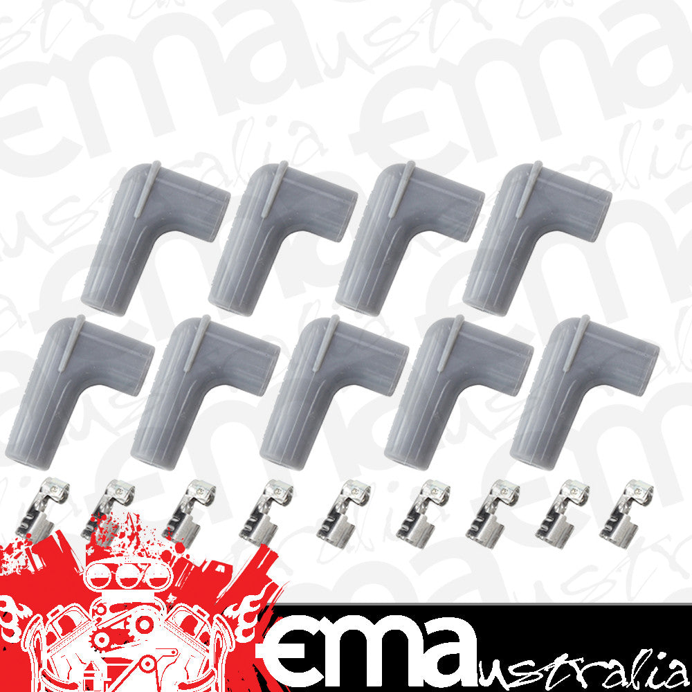Aeroflow AF4530-8850 9 x Spark Plug Boots Terminals 90 Deg. 9 Boots & 9 Terminals