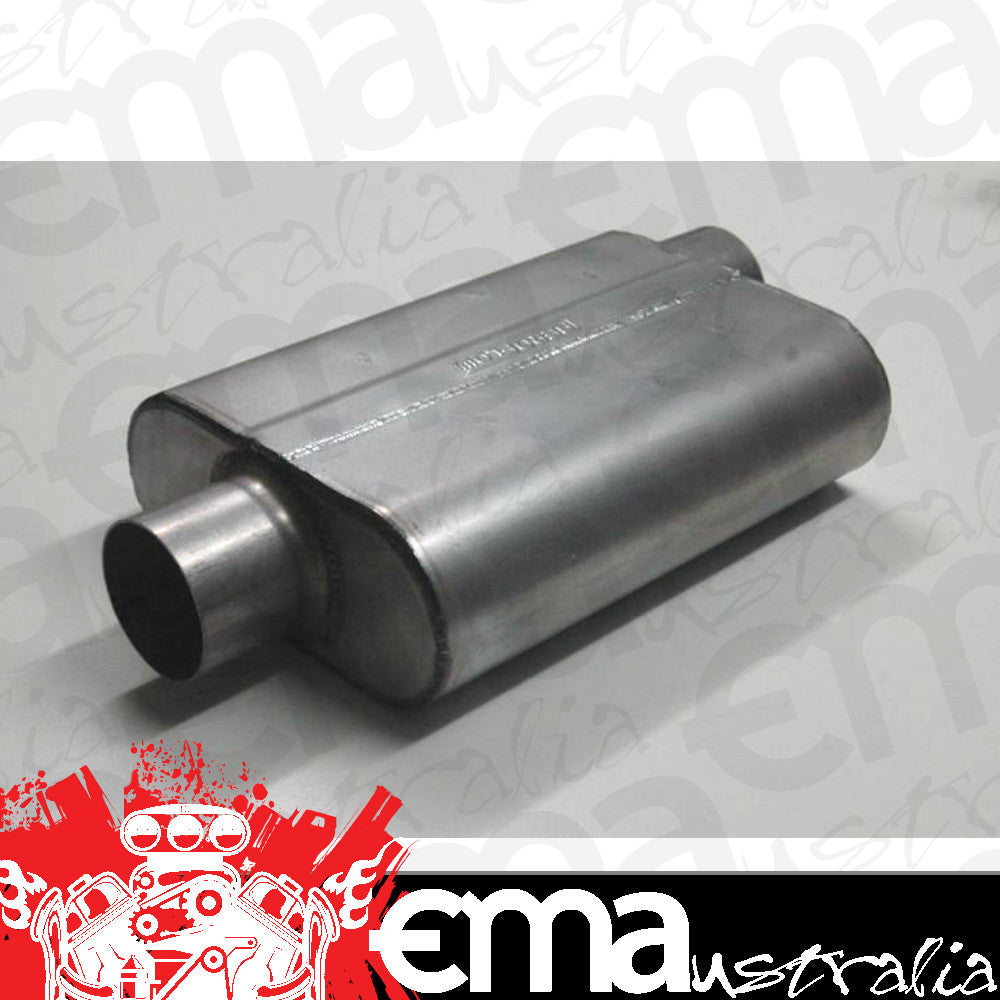 Aeroflow AF5001-250 2.5" Offset / Center Muffler 13" Length 10" Width 4-1/4" H