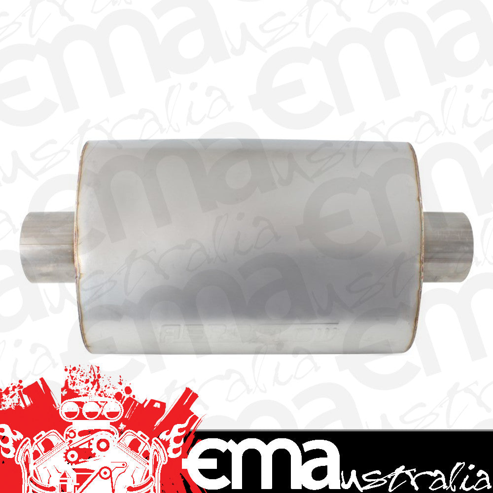 Aeroflow AF5511-300 3" Center / Center Muffler 13.75" Length 9.45" W 5.3" H