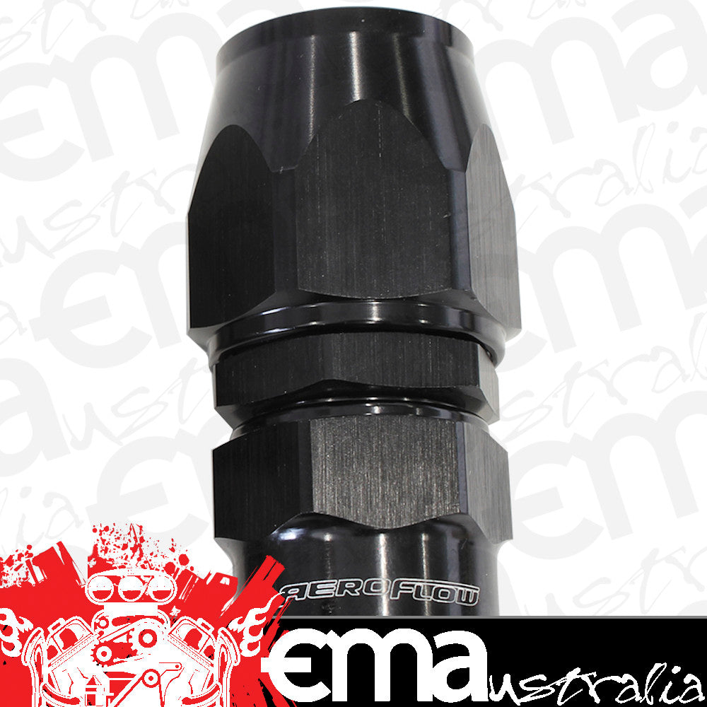 Kryptalon Series One Piece Full Flow Swivel Straight Hose End -4AN (Black Finish, Suits Kryptalon Series Kevlar Hose) (AF7021-20)