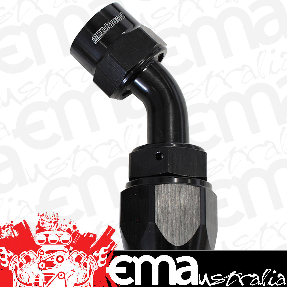 Kryptalon Series One Piece Full Flow Swivel 30ø Hose End -20AN (Black Finish, Suits Kryptalon Series Kevlar Hose) (AF7027-20)