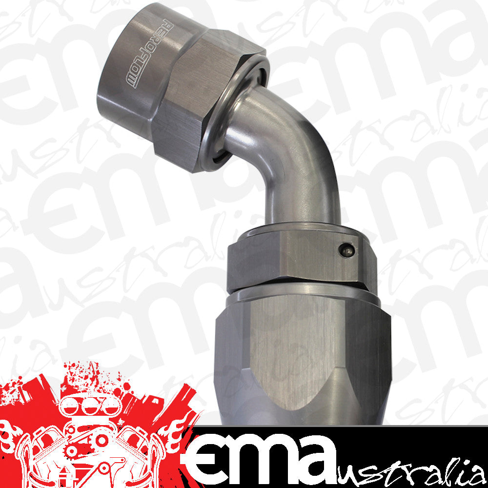 Kryptalon Series One Piece Full Flow Swivel 60ø Hose End -20AN (Titanium Finish, Suits Kryptalon Series Kevlar Hose) (AF7828-20)