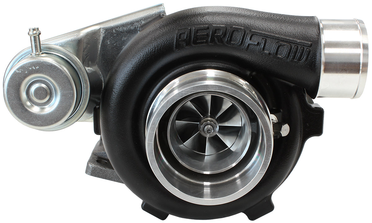 BOOSTED 4628 .64 Turbocharger 200-475HP Rating - Hi Temp Black Finish (Internal Wastegate, T28 Inlet Flange, 5-Bolt Exhaust Flange)
