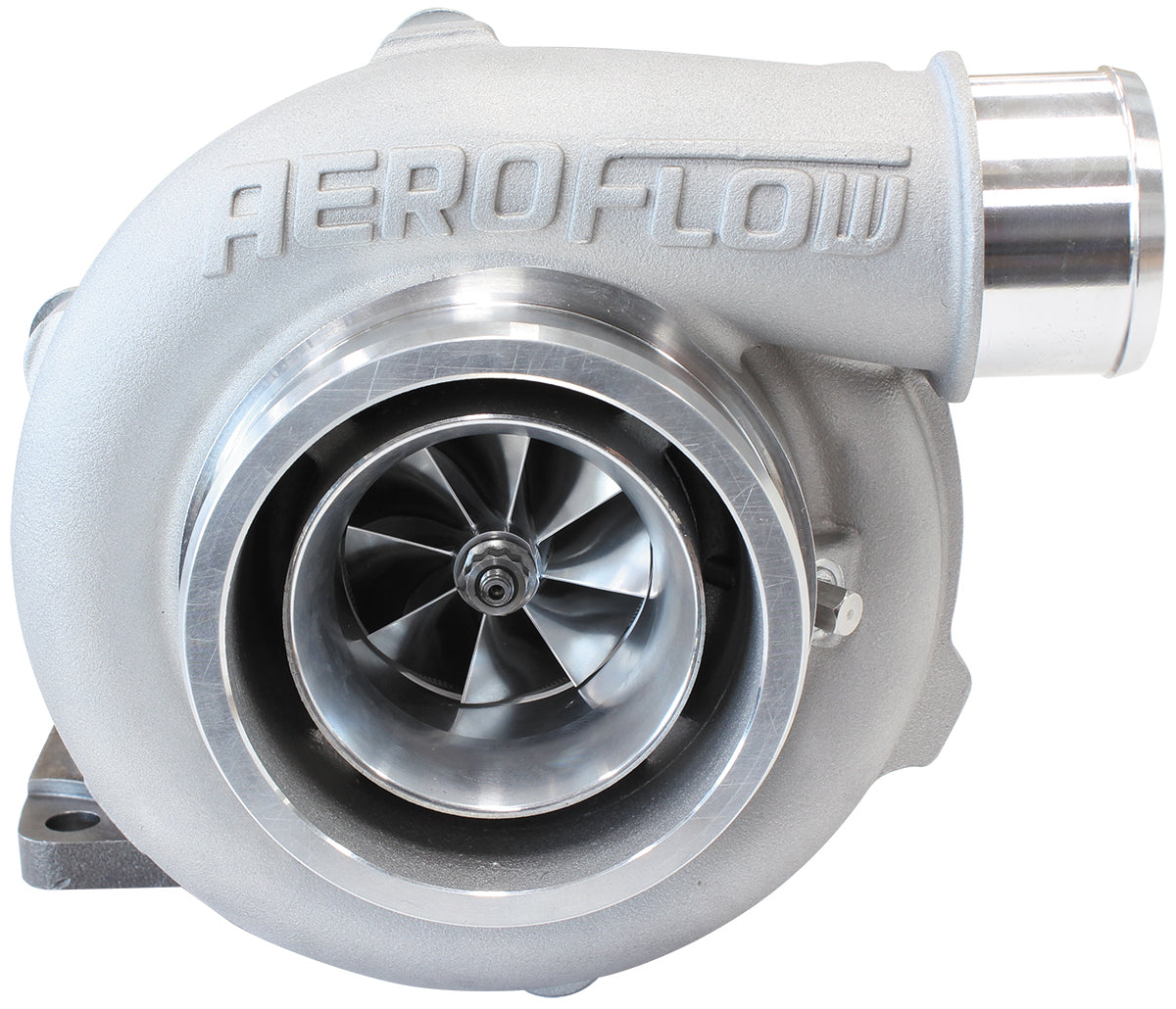 BOOSTED 5455 .63 Turbocharger 340-650HP Rating - Natural Cast Finish (External Wastegate, T3 Inlet Flange, V-Band Exhaust Flange)