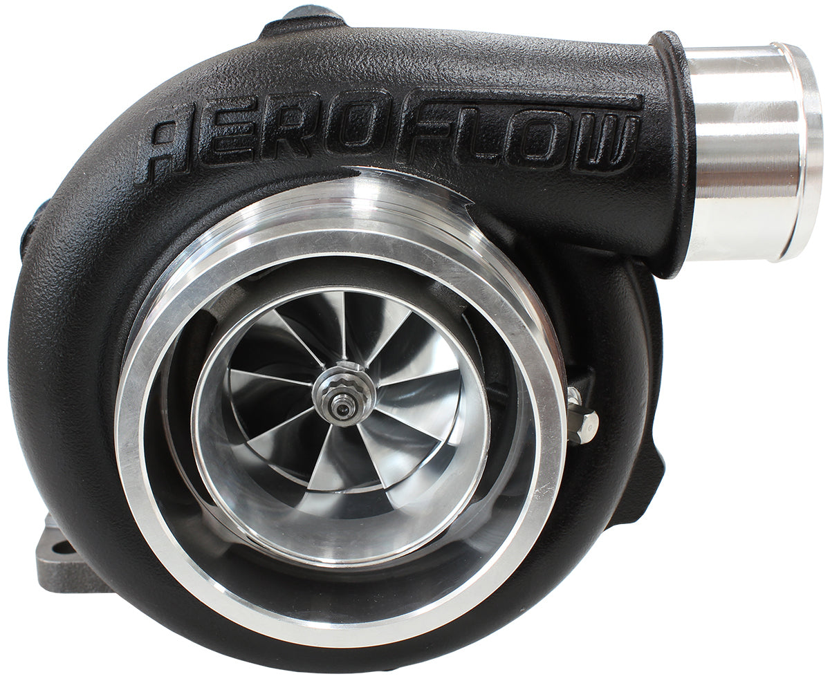 BOOSTED 5855 .63 Turbocharger 400-750HP Rating - Hi Temp Black Finish (External Wastegate, T3 Inlet Flange, V-Band Exhaust Flange)