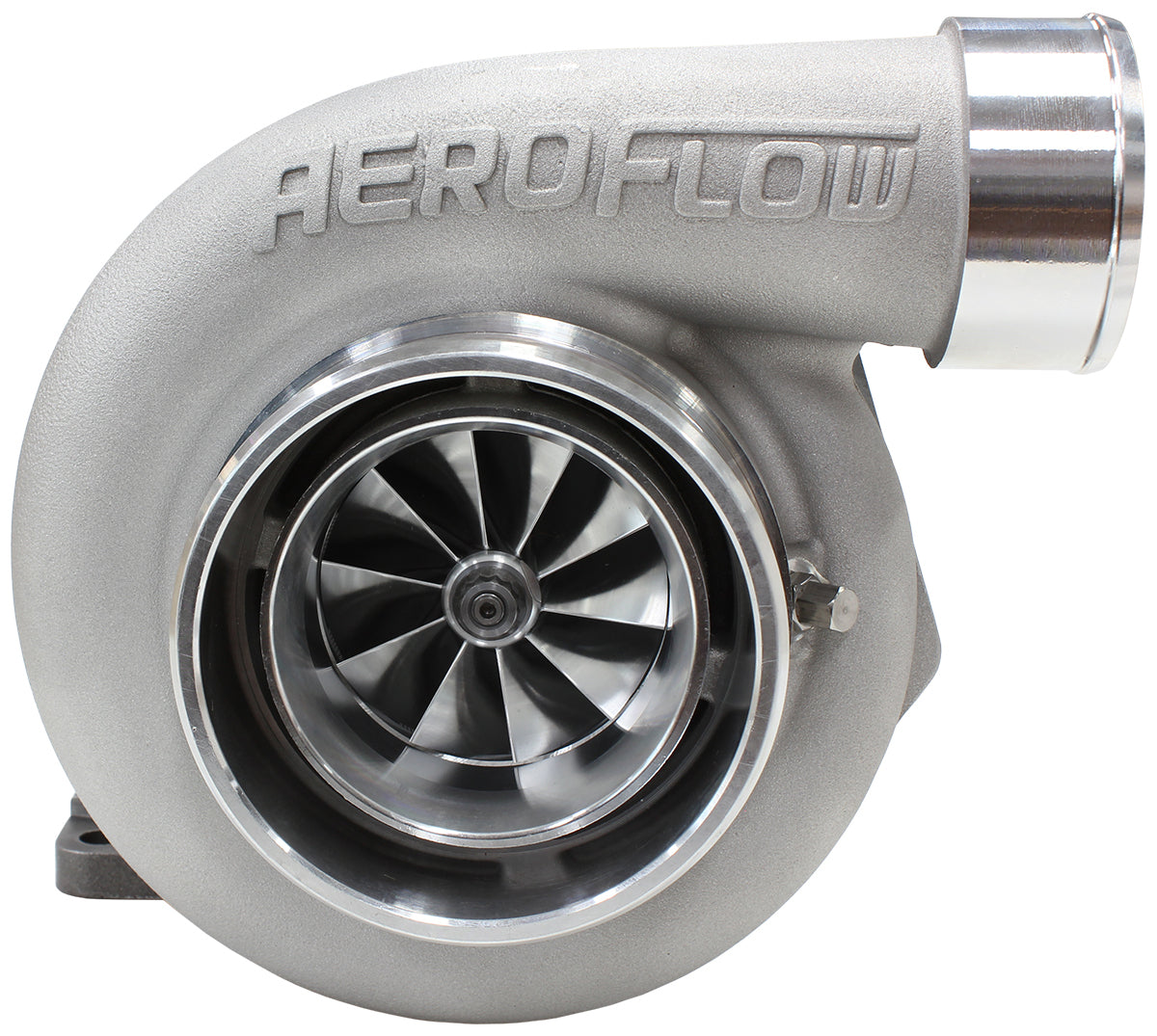 BOOSTED 6362 .63 Turbocharger 450-850HP Rating - Natural Cast Finish (External Wastegate, T3 Inlet Flange, V-Band Exhaust Flange)