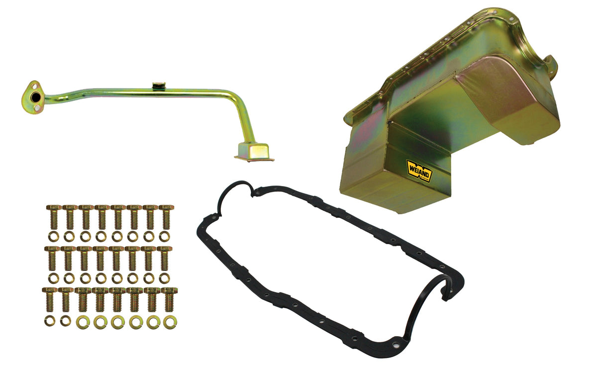 Weiand WM5039WND 1979-93 Mustang 351W Conversion Fabricated Racing Oil Pan Kit