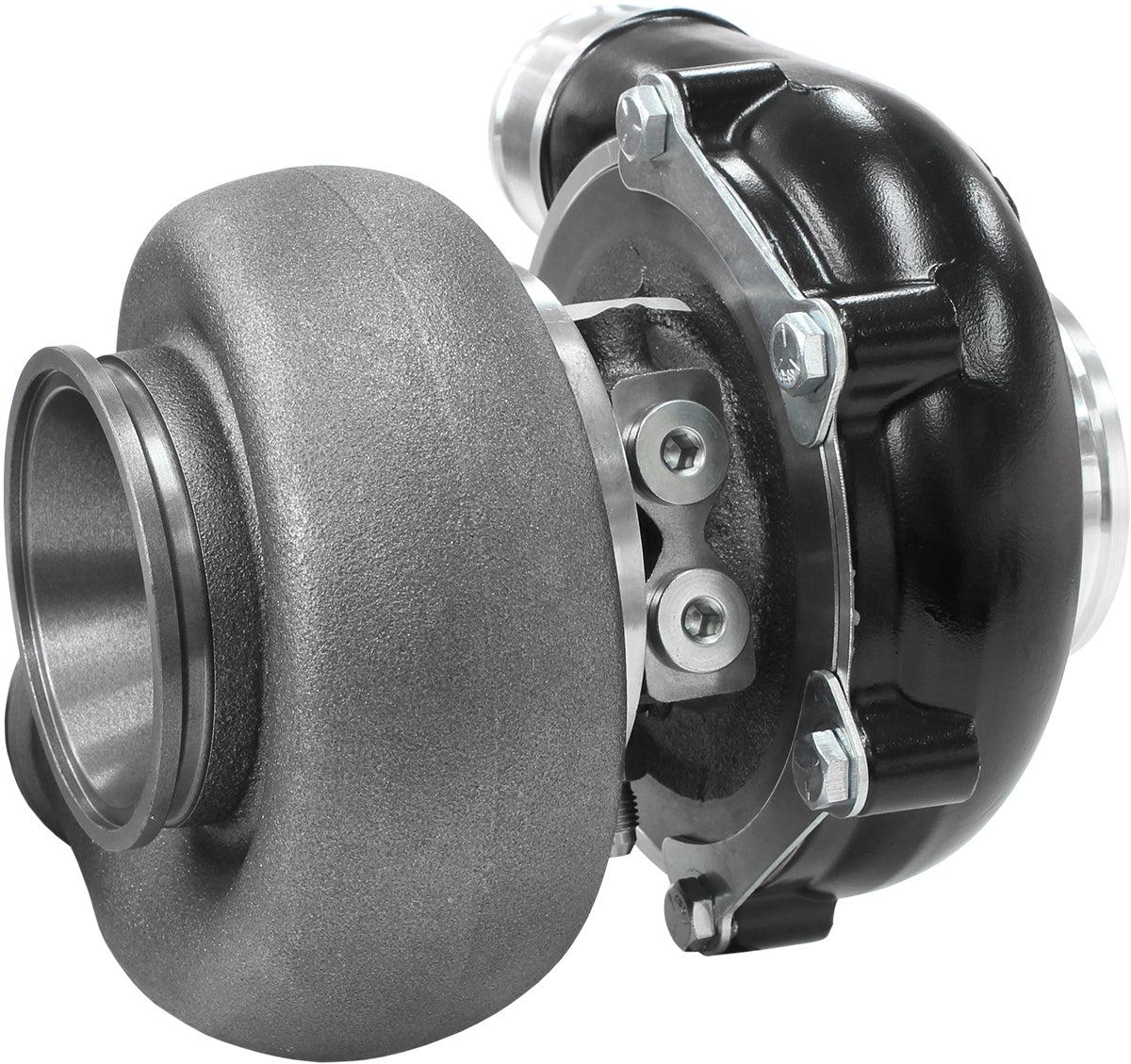 Aeroflow AF8005-3040BLK BOOSTED B5455.83 VBAND FLANGE V-BAND OUTLET G30 660 BLACK