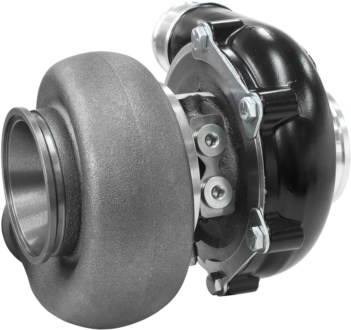 Aeroflow AF8005-3040BLK BOOSTED B5455.83 VBAND FLANGE V-BAND OUTLET G30 660 BLACK