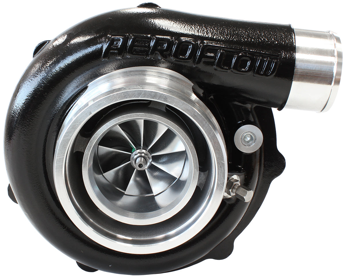 Aeroflow AF8005-3048BLK BOOSTED B5855.83 VBAND FLANGE V-BAND OUTLET G30 770 BLACK