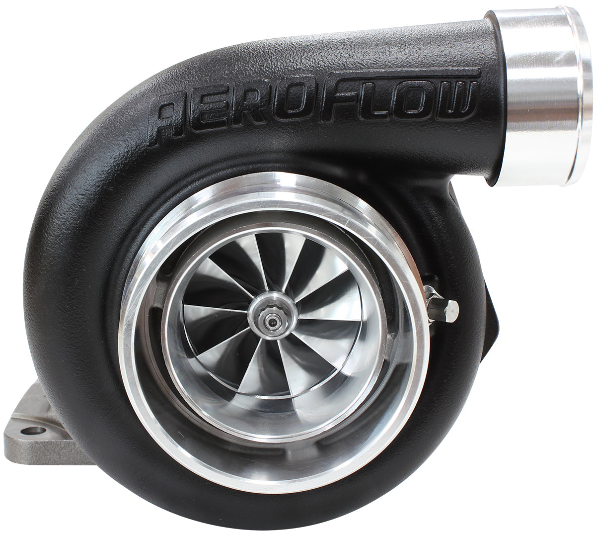 BOOSTED 6362 .82 T4 Turbocharger 450-850HP Rating - Hi Temp Black Finish (External Wastegate, T4 Inlet Flange, V-Band Exhaust Flange)