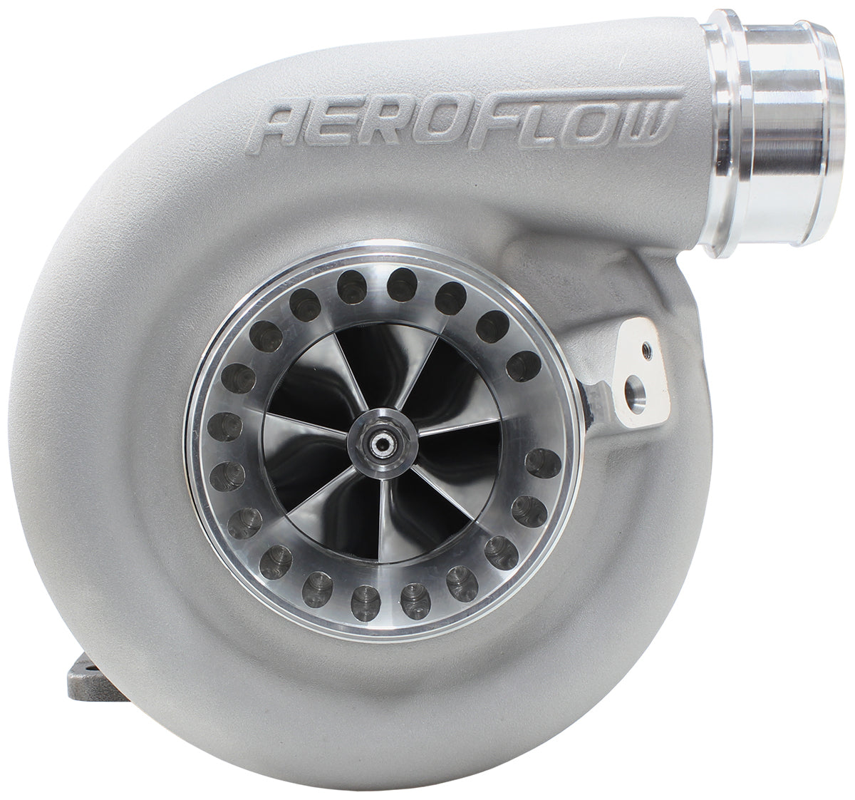 BOOSTED 6973 .91 T4 Turbocharger 500-875HP Rating - Natural Cast Finish (External Wastegate, T4 Twin Entry Inlet Flange, V-Band Exhaust Flange)